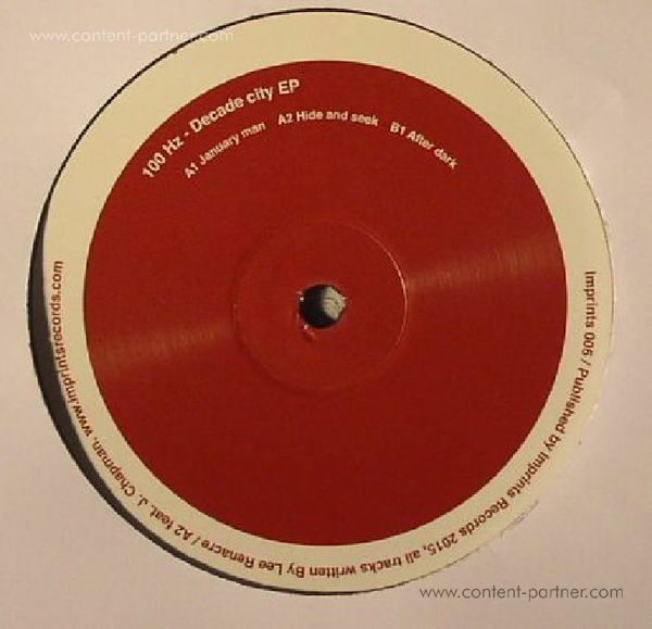 100Hz - Decade City EP - 180 grams Vinyl (Back)