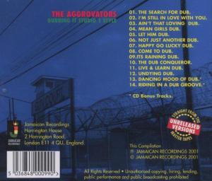 AGGROVATORS,THE - Dubbing It Studio 1 Style (Back)