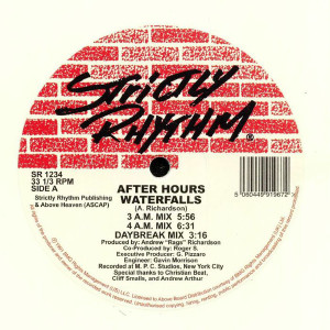 After hours - WATERFALLS / FEEL IT (Back)