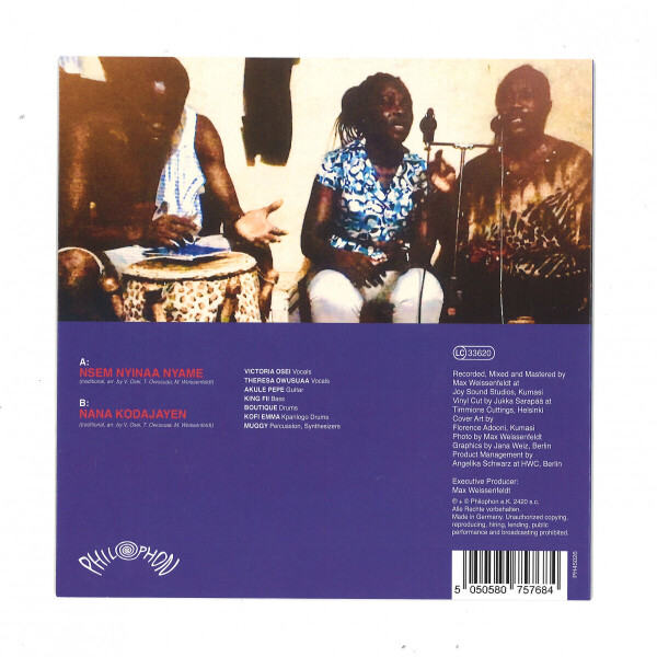 Ahemaa Nwomkro - Nsem Nyinaa Nyame (7" Vinyl) (Back)