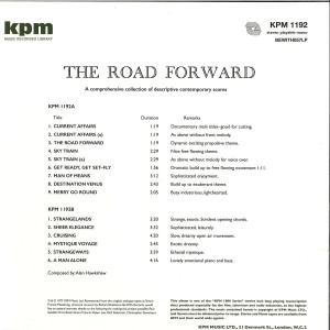 Alan Hawkshaw - The Road Forward (KPM Reissue 2019, 180g) (Back)
