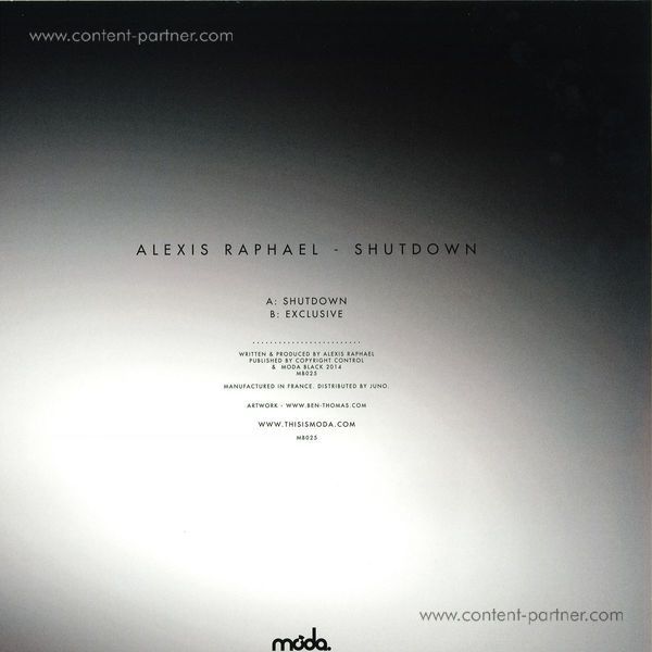 Alexis Raphael - Shutdown (12'') (Back)