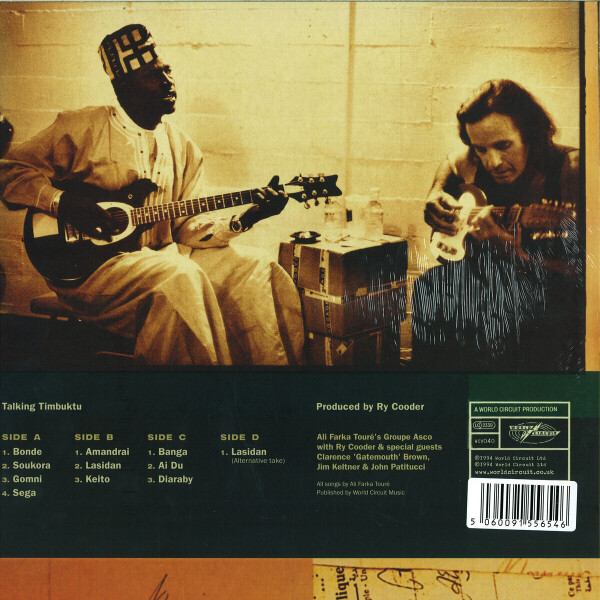 Ali Farka Touré with Ry Cooder - Talking Timbuktu (180g 2LP + MP3) (Back)