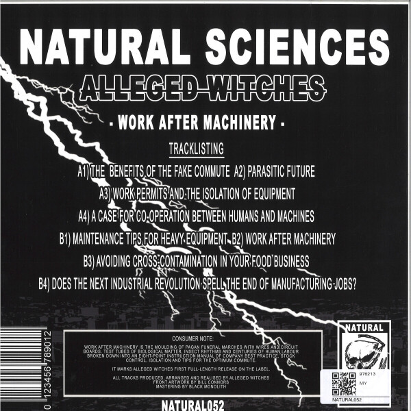 Alleged Witches - Work After Machinery (Back)