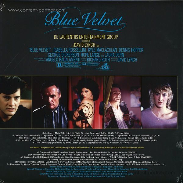 Angelo Badalamenti - Blue Velvet (Back)