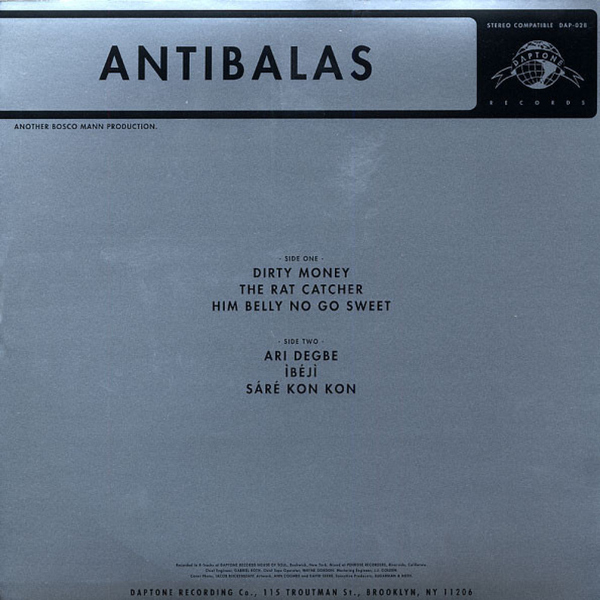 Antibalas - Antibalas (LP+MP3) (Back)