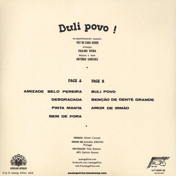 Antonio Sanchez - Buli Povo (Back)