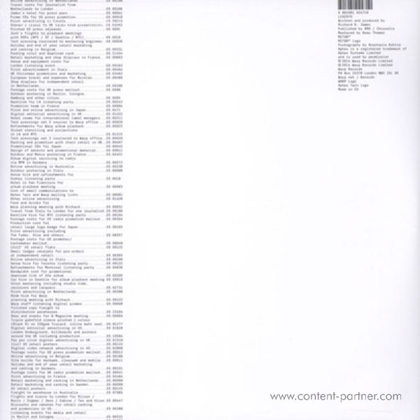 Aphex Twin - Syro (3LP Gatefold+MP3) (Back)