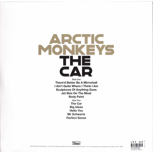 Arctic Monkeys - The Car (LP+MP3) (Back)