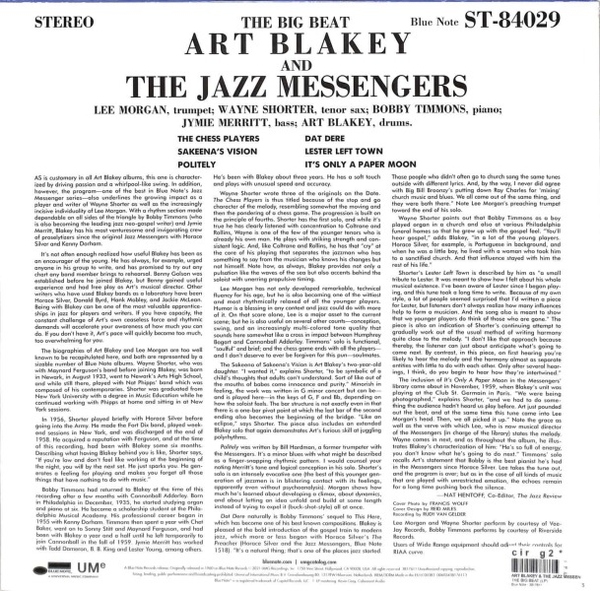 Art Blakey & The Jazz Messengers - The Big Beat (Back)
