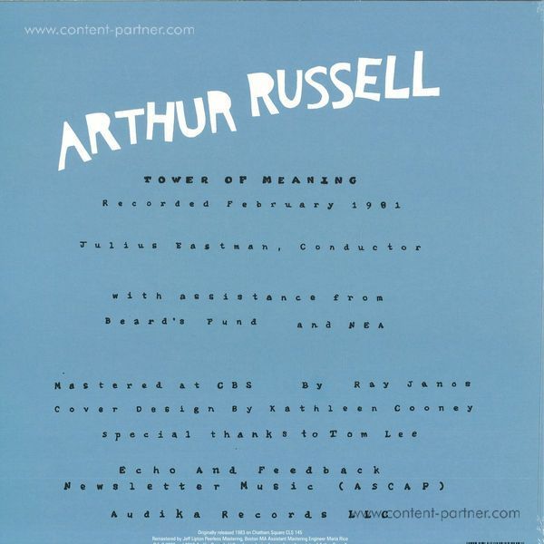 Arthur Russell - Tower of Meaning (Back)