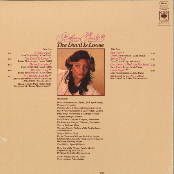 Asha Puthli - Devil is Loose (Pink Vinyl LP Reissue) (Back)