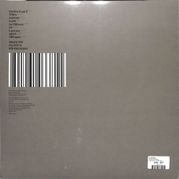 Autechre - PLUS (2LP+MP3) (USED/OPEN COPY) (Back)
