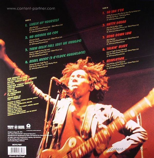BOB MARLEY & THE WAILERS - natty dread (Back)