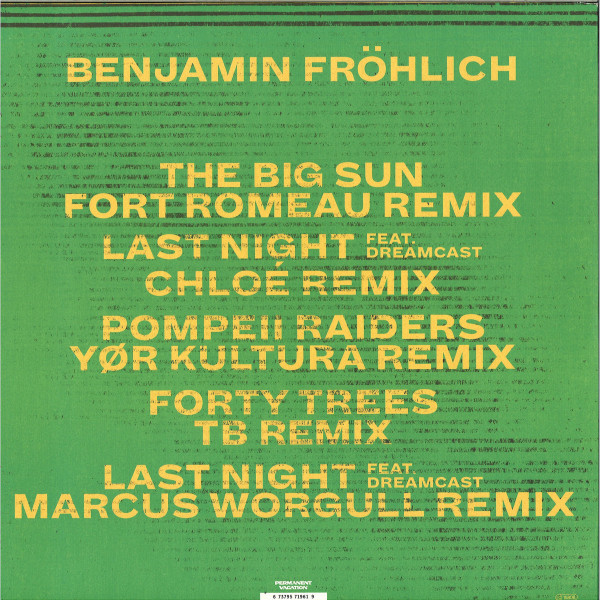 Benjamin Fröhlich - Amiata Remixes 2 (Back)