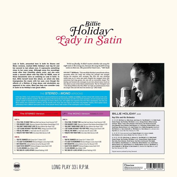 Billie Holiday - Lady In Satin (The Stereo & Mono Versions 2LP) (Back)