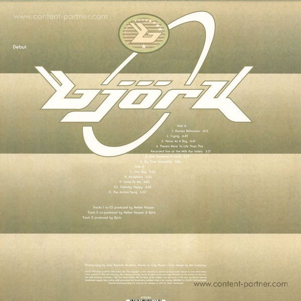 Björk - Debut (LP) (Back)
