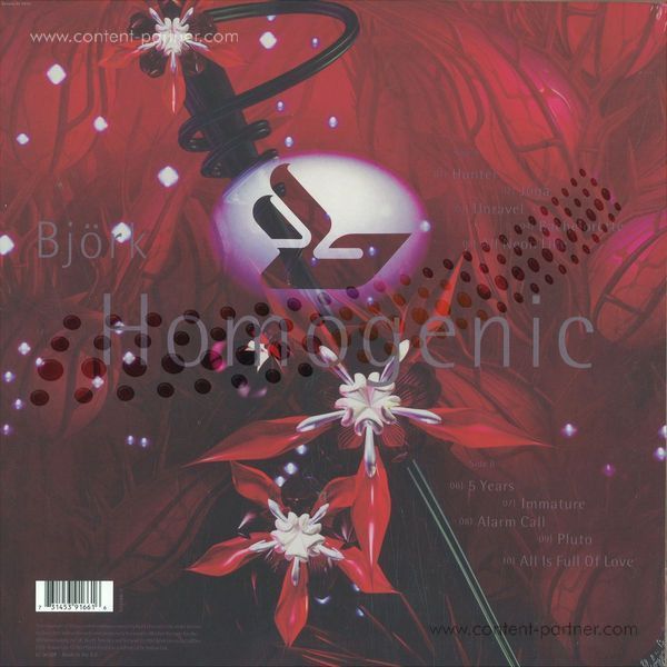 Björk - Homogenic (LP) (Back)
