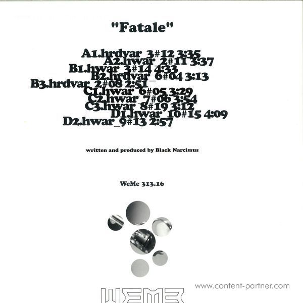 Black Narcissus - Fatale (Back)