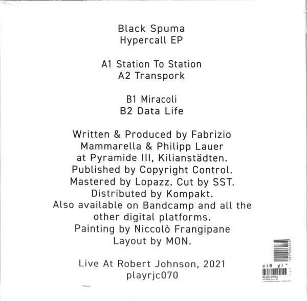 Black Spuma - Hypercall EP (Back)