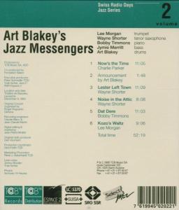 Blakey,Art & The Jazz Messengers - Swiss Radio Days Vol.2/Lausanne 1960 (Back)
