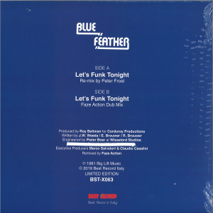Blue Feather - Let's Funk Tonight (Faze Action mix) (Back)