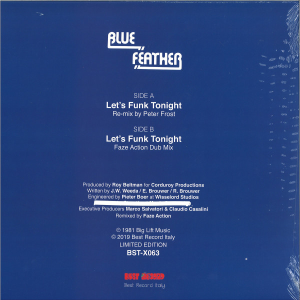 Blue Feather - Let's Funk Tonight (Faze Action mix) (Back)