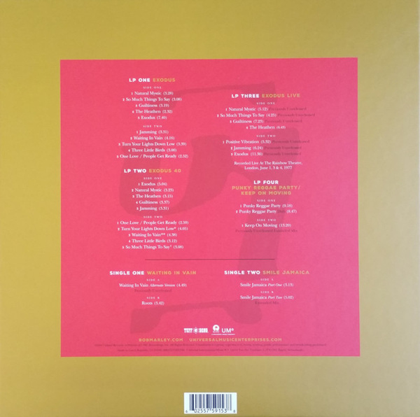Bob Marley & The Wailers - Exodus 40 - The Movement Continuous (SuperDlx Box) (Back)