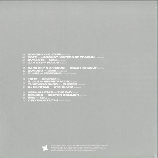 Bonobo - Fabric Presents: Bonobo (2LP Gatefold) (Back)
