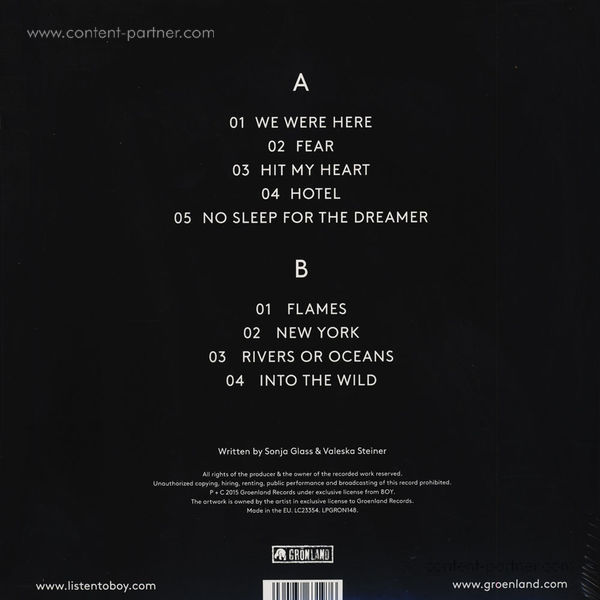 Boy - We Were Here (LP+CD/Gatefold) (Back)
