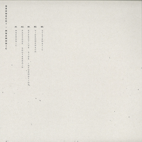 Brenecki - Mnemonic EP (Back)