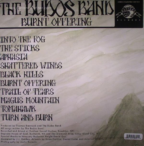 Budos Band - Burnt Offering (LP+MP3) (Back)