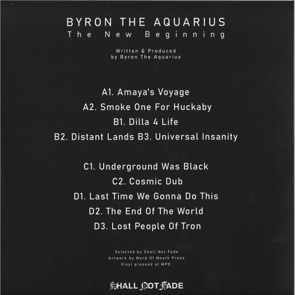 Byron the Aquarius - The New Beginning 2x12" (2022 Repress) (Back)