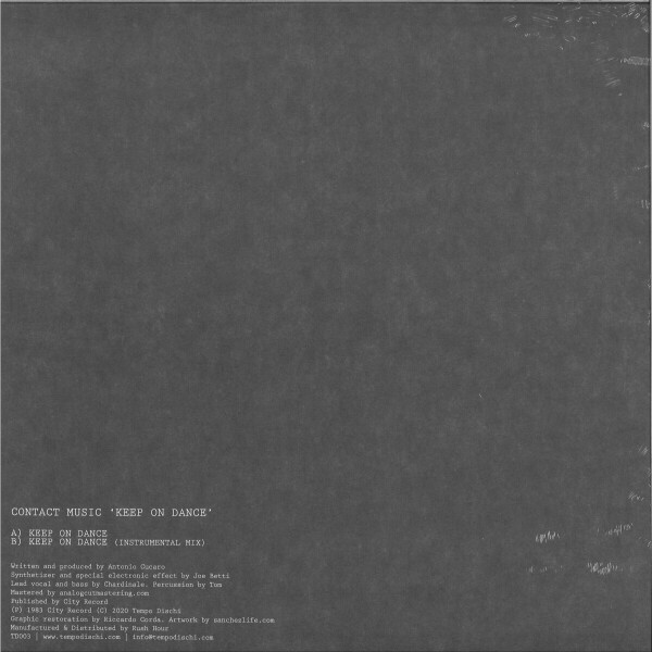 CONTACT MUSIC - KEEP ON DANCE (Back)