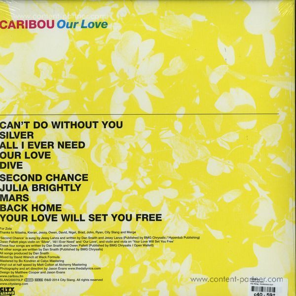 Caribou - Our Love (LP) (Back)