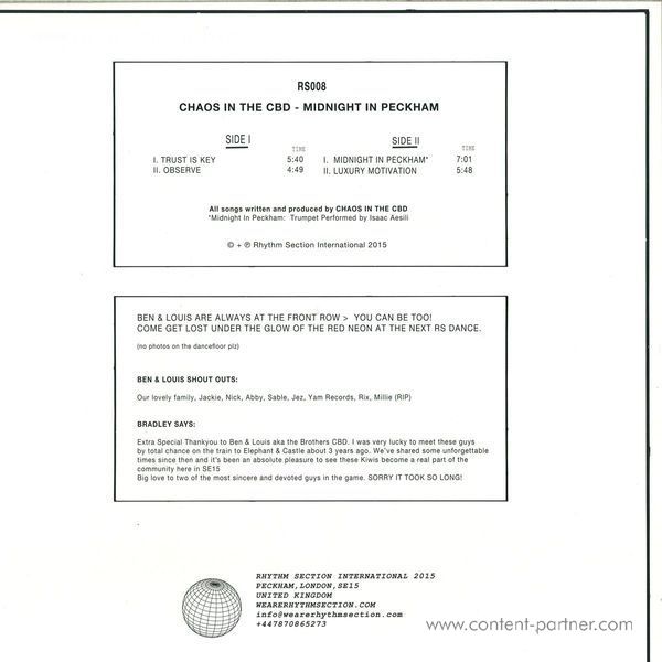 Chaos In The CBD - Midnight In Peckham (Repress) (Back)