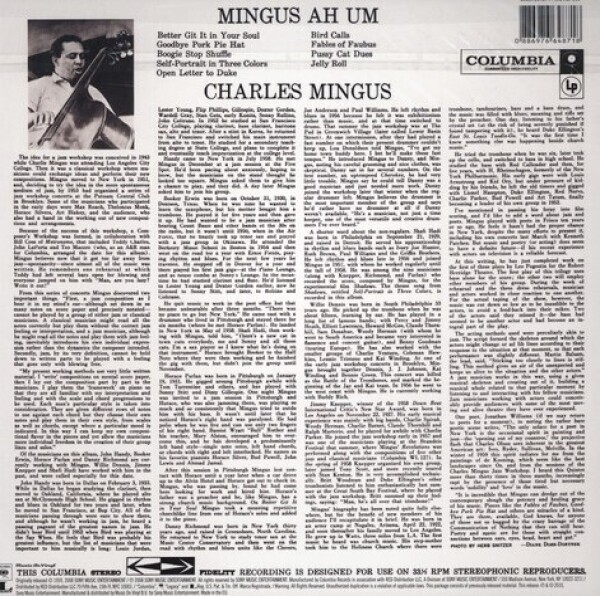 Charles Mingus - Mingus Ah Um (180g Reissue) (Back)