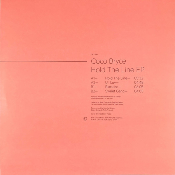 Coco Bryce - Hold The Line EP (Back)
