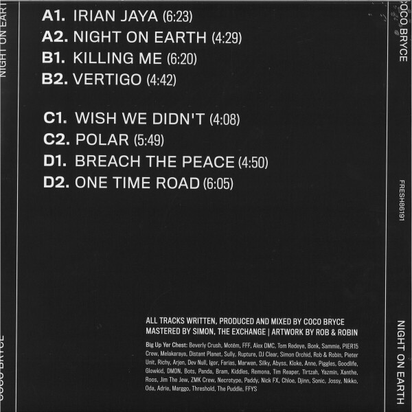 Coco Bryce - Night On Earth (Repress) (Back)