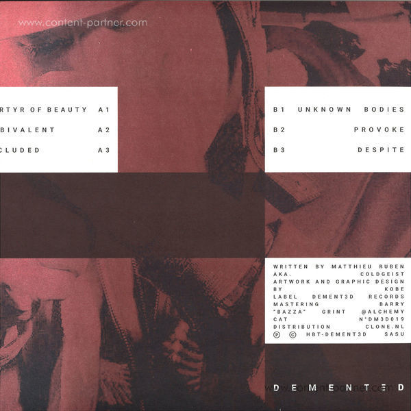 Coldgeist - Unknown Bodies (Back)