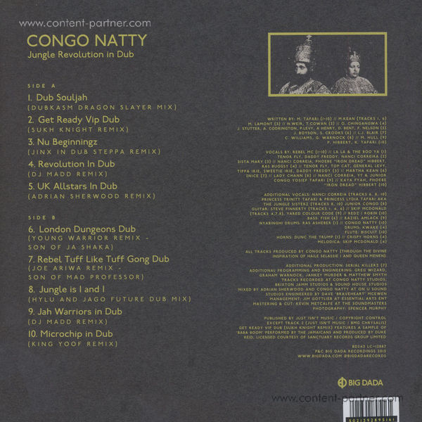 Congo Natty - Jungle Revolution In Dub (LP+MP3) (Back)