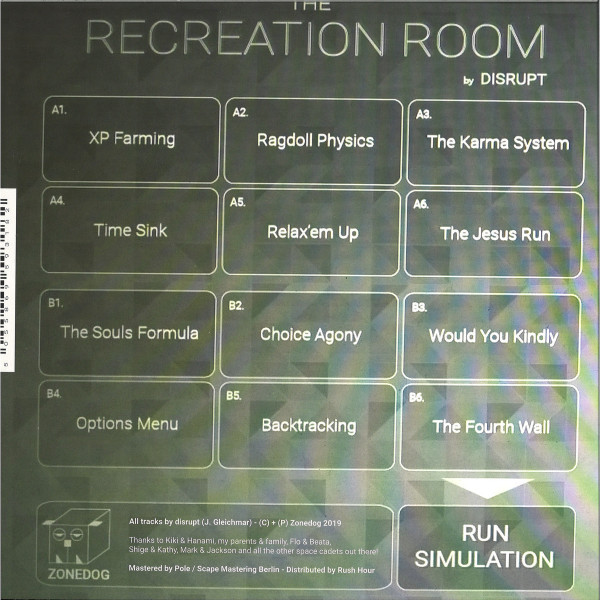 DISRUPT - THE RECREATION ROOM (Dented Corners) (Back)