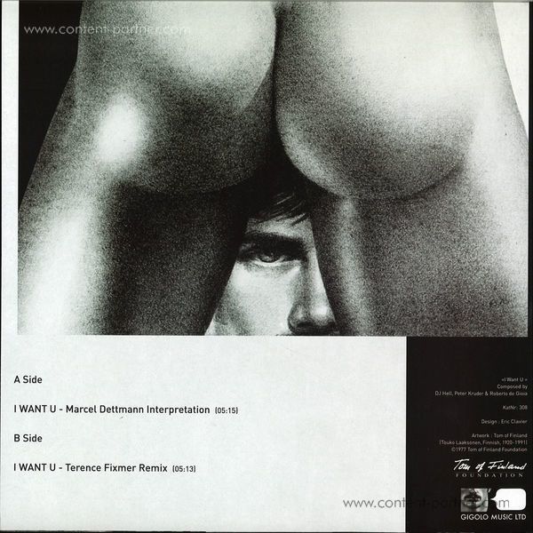 DJ Hell - I Want U Remixes (Dettman & Fixmer Remixes) (Back)