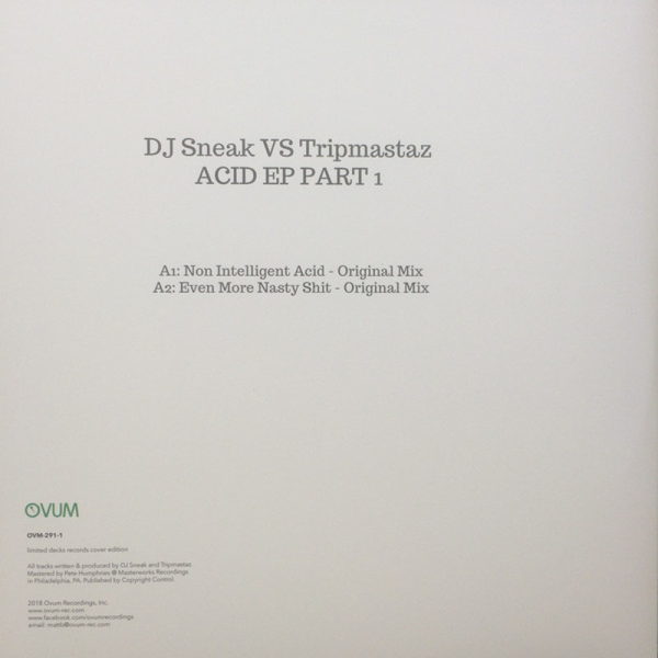 DJ Sneak VS Tripmastaz - ACID EP PART 1 (Back)