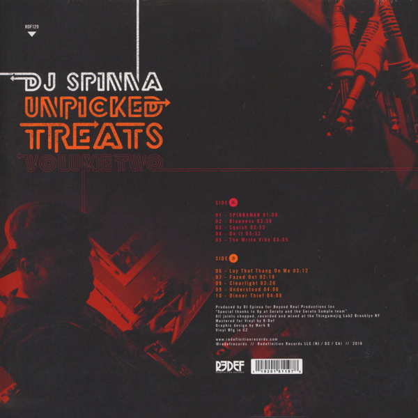 DJ Spinna - Unpicked Treats Vol. 2 (LP) (Back)