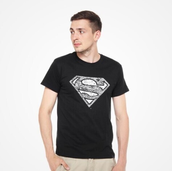 DMC T-SHIRT - DC Comics - Superman Logo (black) M