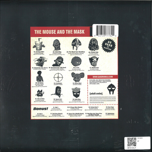 Dangerdoom - The Mouse & The Mask (Official Metalface Version) (Back)