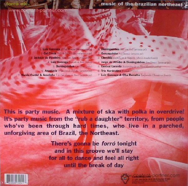 David Byrne / Various - Brazil Classics 3: Forro (LP+MP3) (Back)