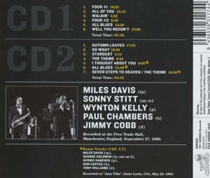 Davis,Miles Quintet - Complete 1960 Manchester Concert (Back)