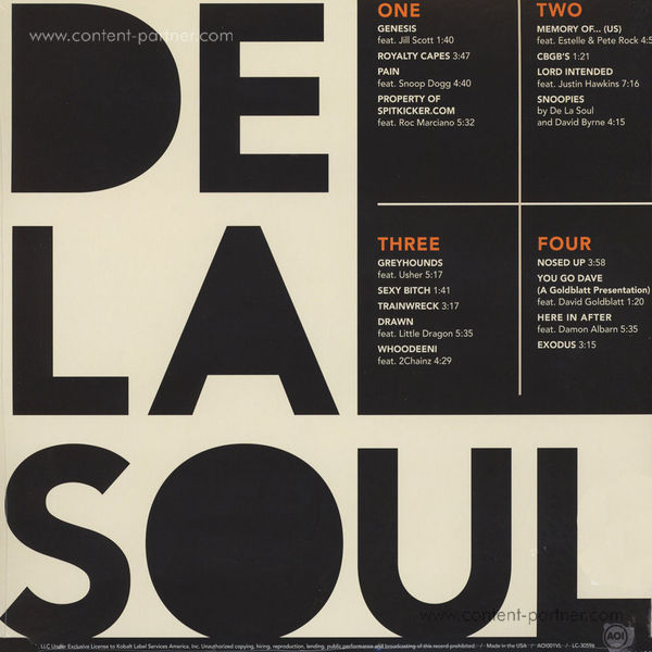 De La Soul - And The Anonymous Nobody (2LP+MP3) (Back)
